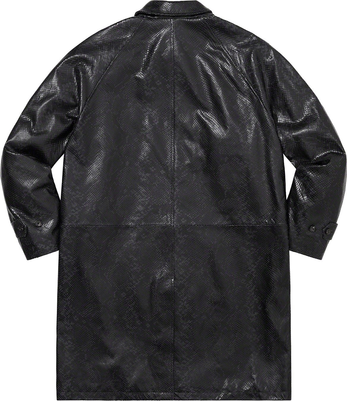 Leather Snake Trench Coat view 15